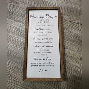 Kingdom Quality Marriage Prayer‎ Wood Rustic Farmhouse Sign Decor Gift